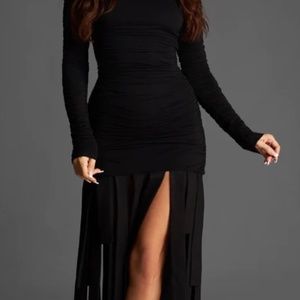 Amnesia Fringe Dress (Black)